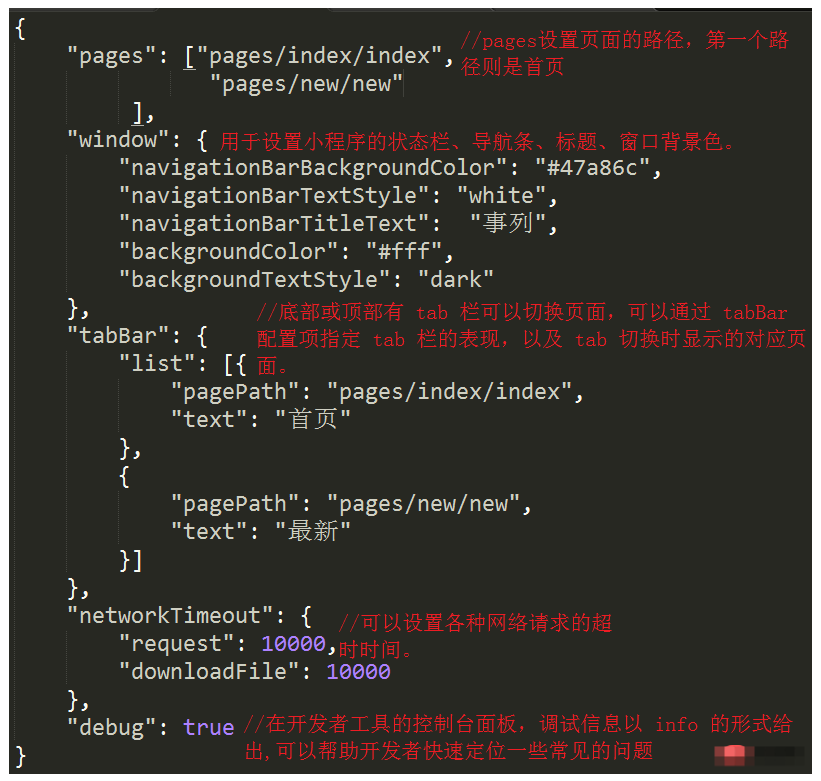 微信小程序全局配置开发实例详解与分析